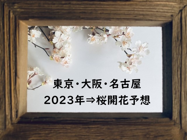 東京・大阪・名古屋の桜開花予想！2023年の満開日は？関東・東海・関西に桜が咲く時期