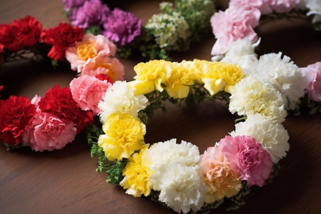 母の日のプレゼント選び：リースタイプの花＝幸せそうな家庭に見える