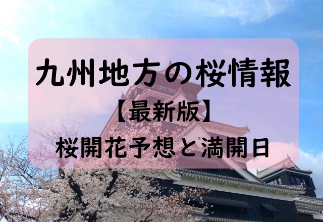 【2024】九州の桜開花予想と桜満開予想情報！長崎・熊本・鹿児島の時期はいつ？