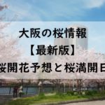 【2024年】大阪の桜開花予想と桜満開予想情報！大阪に桜が咲く時期と見頃はいつ？