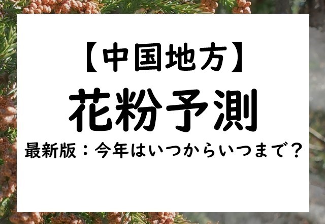 【2024年】岡山・鳥取・山口県の花粉情報！花粉予測と予想！いつからいつまで？