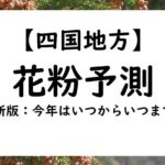 【2024年】四国の松山・高知の花粉情報！花粉予測と予報！いつからいつまで？