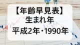 【平成2年】1990年生まれの年齢は今何歳?大学入学と卒業や高校は何年のいつ?