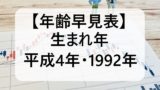 【平成4年】1992年生まれの年齢は今何歳？大学入学と卒業や高校は何年のいつ？