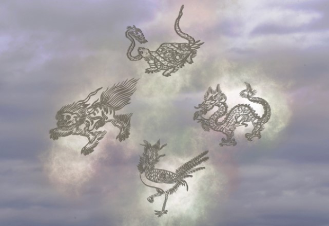 鯉のぼりの神様の正体：四神の朱雀・白虎・玄武・青龍が近い存在