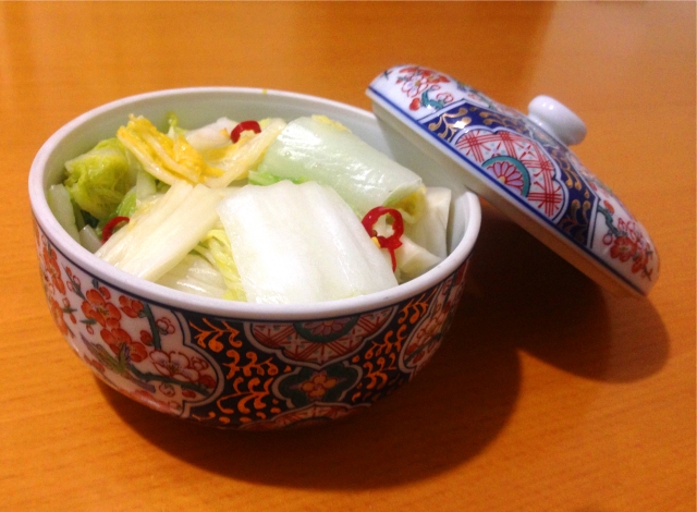 牛丼に合うおかず：副菜に『白菜のお新香』が吉野家の定番の食べ方