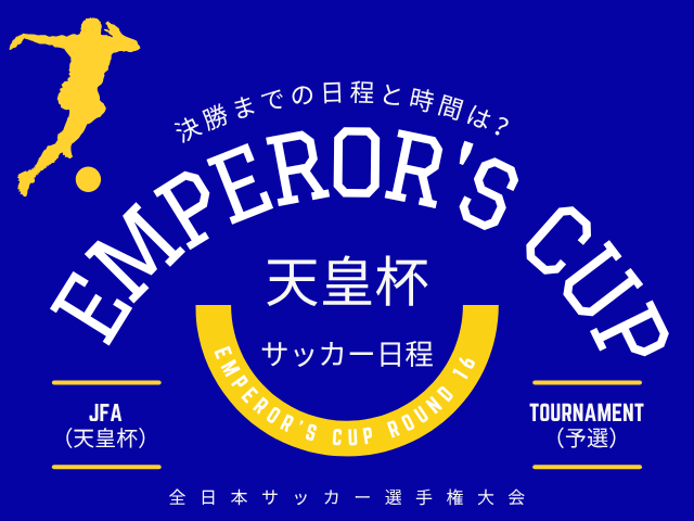 天皇杯サッカーのラウンド16（4回戦までの日程）