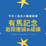 【有馬記念の騎手】2025年の岩田康誠の騎乗馬！過去の成績は？歴代の結果