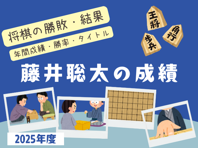 【藤井聡太】2025年の対局成績・タイトル結果(2026年3月〆分)