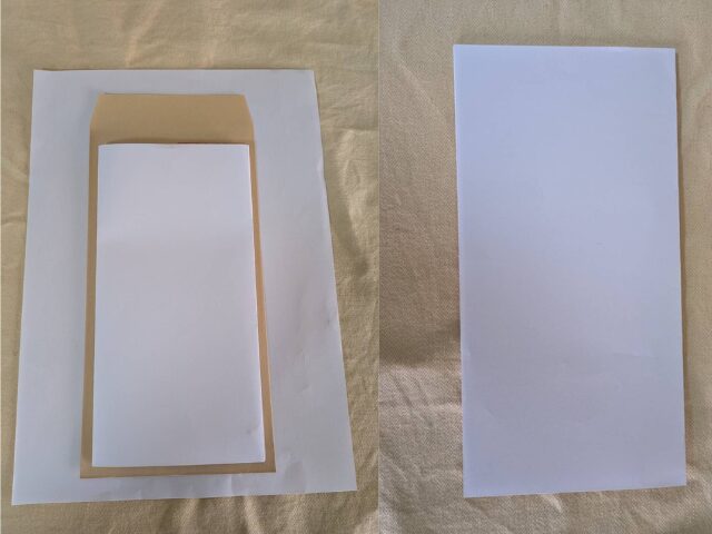 A4用紙の三つ折り(完成)