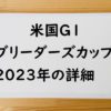【2023年】ブリーダーズカップの日程⇒BCターフ日本時間や日本馬の出走予定