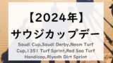 【2024年】サウジカップデーの日程と日本時間!日本の登録馬!賞金配分や過去結果