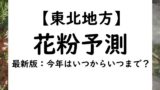 【2024年】盛岡・青森・秋田の花粉情報！花粉予測と予報！いつからいつまで？