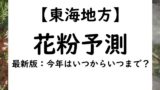 【2024年】岐阜・三重・静岡県の花粉情報！花粉予測と予想！いつからいつまで？