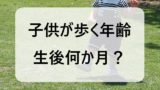 赤ちゃんが歩くのはいつ？子供が歩く年齢は何歳？平均の時期と成長記録を紹介