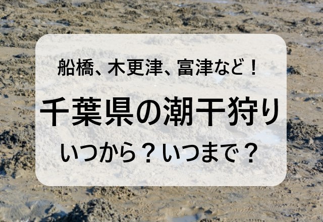 【2024年】千葉県の潮干狩りの時期はいつからいつまで？千葉の潮見表と時間は？