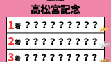 【高松宮記念】2026年の結果！払い戻しとレース成績！掲示板内・配当・着順