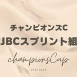 【チャンピオンズカップ】JBCスプリント組の成績は？過去10年の傾向