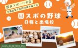【2025年】国スポ野球の出場校！国民スポーツ大会の入場券チケット！開催地:滋賀