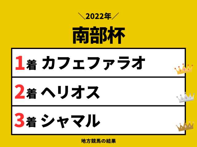 【南部杯】2022年の結果!払い戻しとレース成績!掲示板内・配当・着順