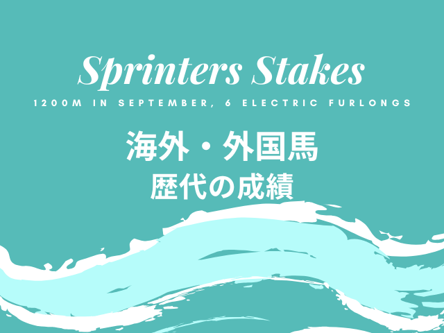 【スプリンターズステークス】海外・外国馬の成績は？優勝・連対等の過去10年成績
