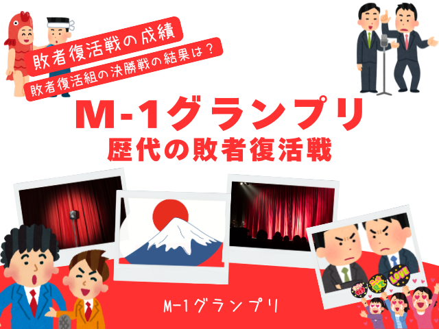 【M-1グランプリ】歴代の敗者復活戦！敗者復活組の結果！敗者復活からの優勝は？