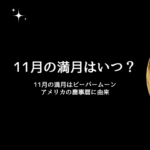 【2026年11月】満月の日はいつ？ビーバームーンは11月24日！