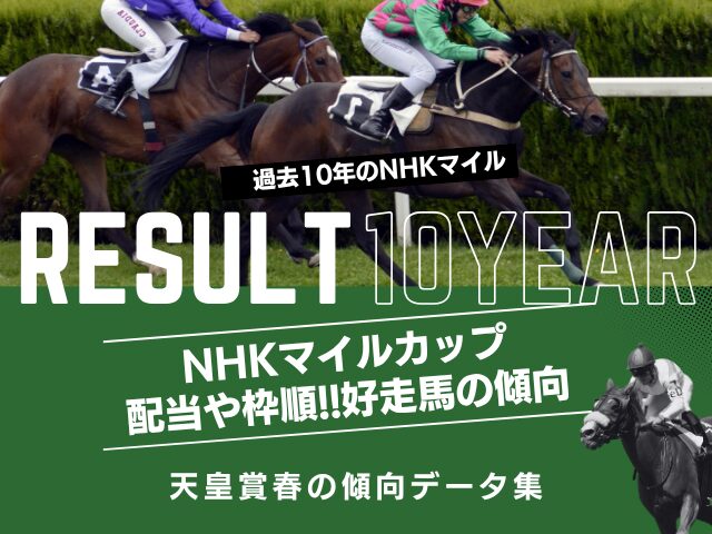【NHKマイルカップ】過去10年の結果！2026年の予想用・傾向データ