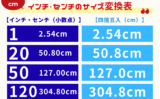 【inch・cm】インチ・センチのサイズ変換表！小数点・四捨五入・約表記の早見表