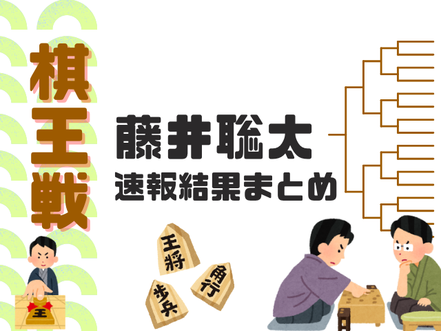【藤井聡太】棋王戦の速報結果まとめ！2026年第1～5局の記録・昼食・おやつ
