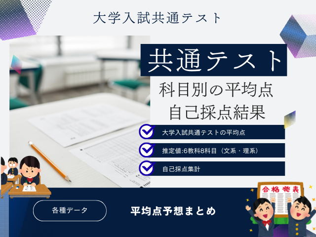 【共通テスト】2026年の平均点予想まとめ（河合塾・ベネッセ駿台の自己採点結果）