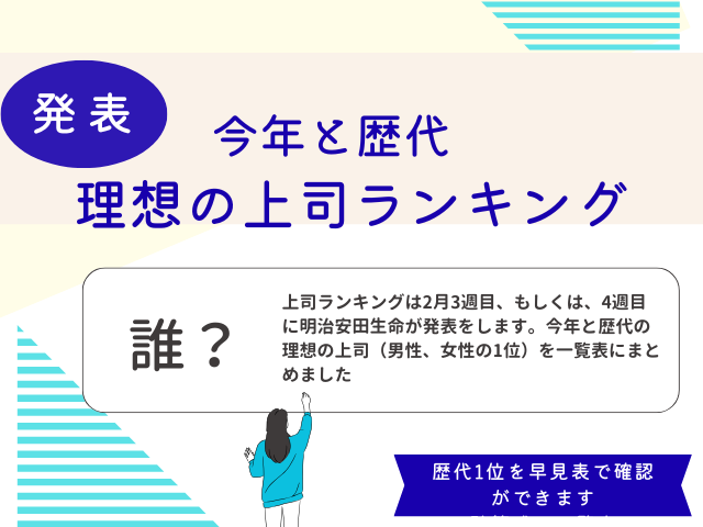 【2026年】理想の上司ランキングの発表はいつ？歴代男性・女性上司の芸能人は誰？