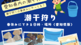 【2026年】潮干狩りが春休みにできる日時と場所(愛知県の干潮時間)