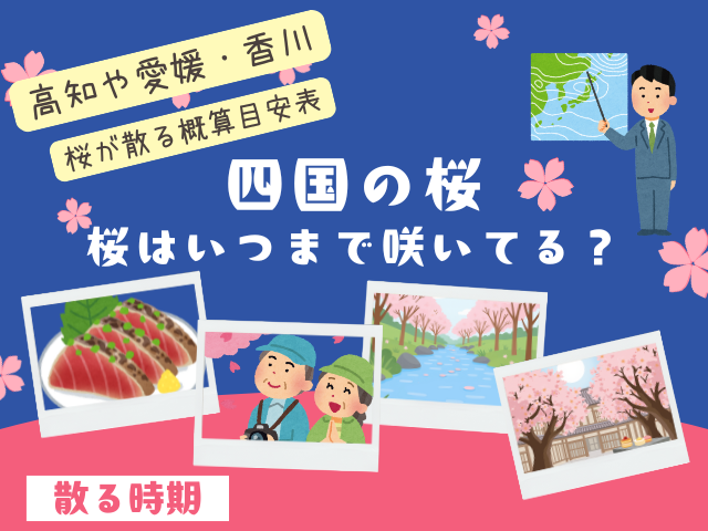 【四国】桜はいつまで咲いてる?2026年に桜が散る時期(高知・愛媛・香川・徳島)