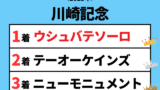 【川崎記念】2023年の結果！払い戻しとレース成績！掲示板内・配当・着順