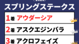 【スプリングステークス】2026年の速報結果のまとめ(掲示板内・着順・タイム)
