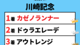 【川崎記念】2026年の結果！払い戻しとレース成績！掲示板内・配当・着順